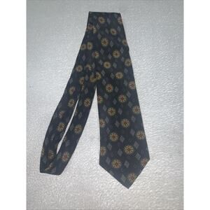 Emporio Armani All Silk‎ Tie Made In Italy Black Graphic